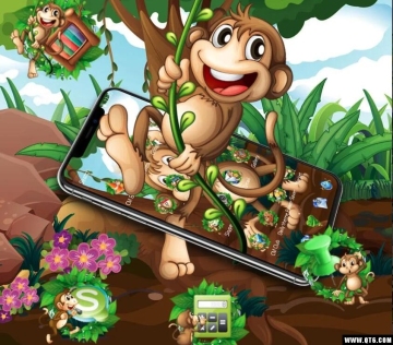 Kawaii Cute Brown Cartoon Monkey Theme(ɰɫͨ)ͼ0