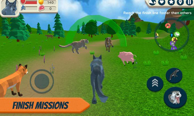 Wolf Simulator: Wild Animals 3D(ģMo޽Ű)1.047ȥV؈D1