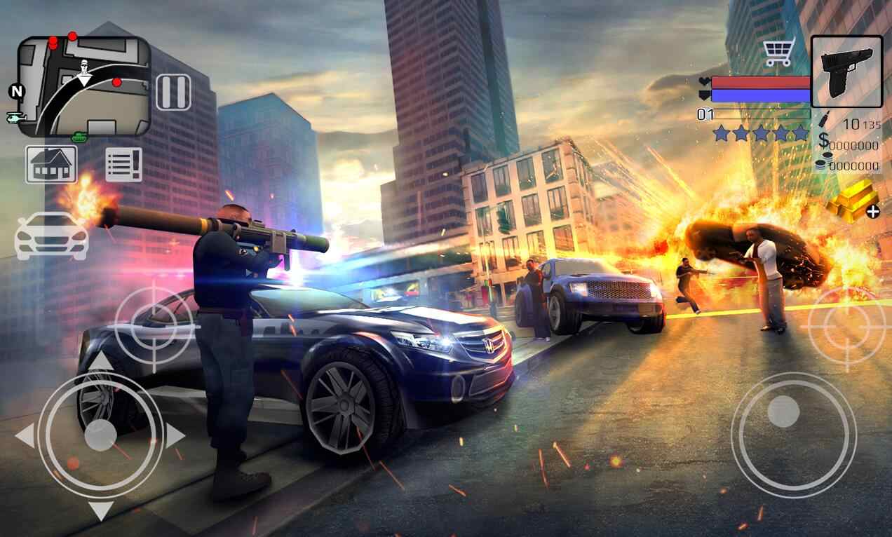 Police vs Gangster New York 3D(ŦԼս޽Ұ)1.2׿ͼ2