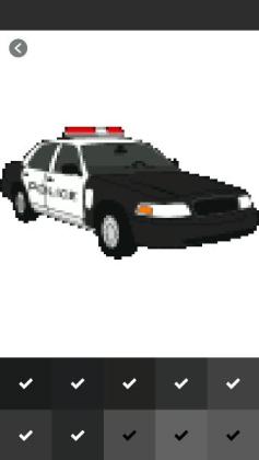 Police Car Coloring By Number - Pixel Art(Ϳɫٷ)ͼ3