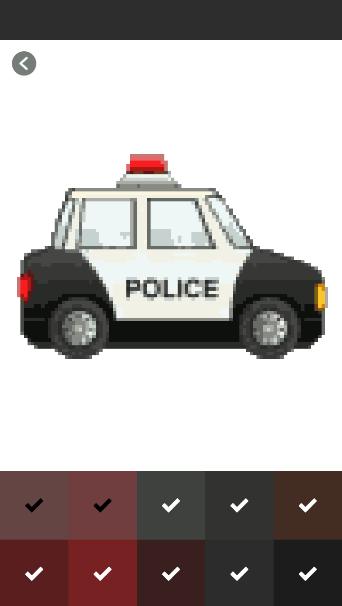 Police Car Coloring By Number - Pixel Art(Ϳɫٷ)3.0׿ͼ2