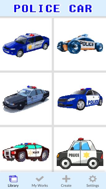 Police Car Coloring By Number - Pixel Art(Ϳɫٷ)3.0׿ͼ0
