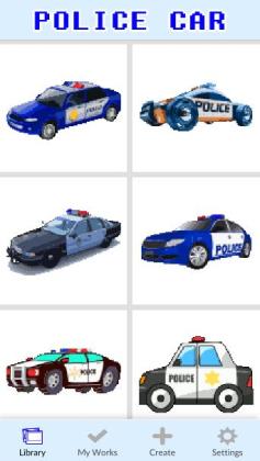 Police Car Coloring By Number - Pixel Art(Ϳɫٷ)ͼ0