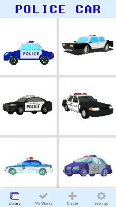 Police Car Coloring By Number - Pixel Art(Ϳɫٷ)ͼ4