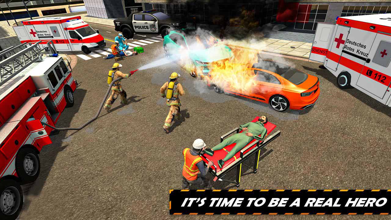 FIRE TRUCK 911 RESCUE AMBULANCE 1122 RESCUE GAMEo(h)܇Ԯo޽ƽ3.9(ni)ُ؈D3