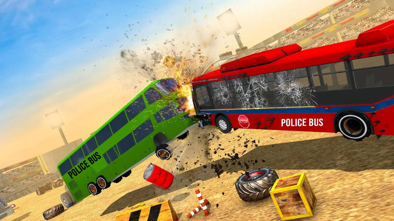 US Police Bus Demolition Derby Crash Stunts 2020(±ȳأֽң)2.0.4ƽͼ1