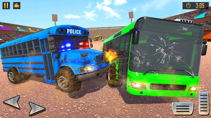 US Police Bus Demolition Derby Crash Stunts 2020(±ȳأֽң)2.0.4ƽͼ3