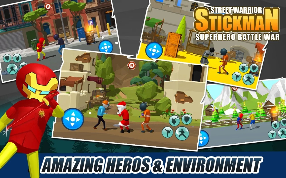 Stickman Street Supreme Warriors: Super Boy Games(˳Б(zhn))1.0׿؈D2