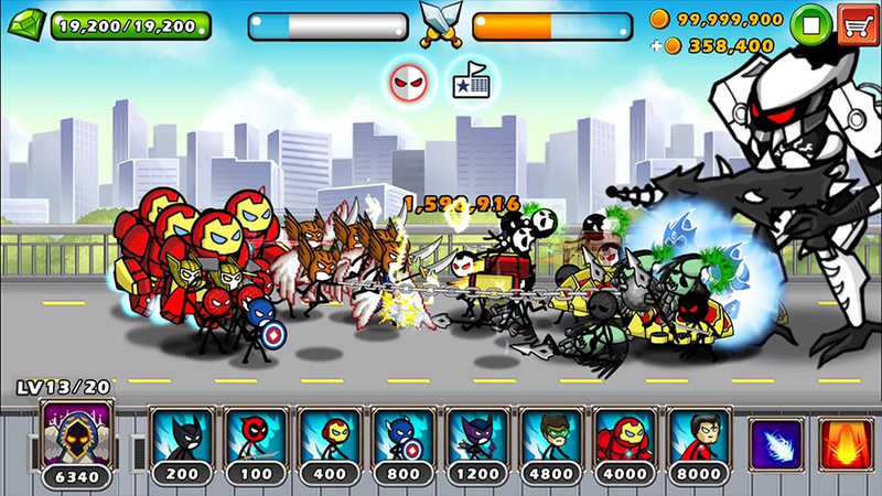 Ӣۑ(zhn)˷(ni)ُƽ棨HERO WARS Super Stickman1.1.0°؈D0