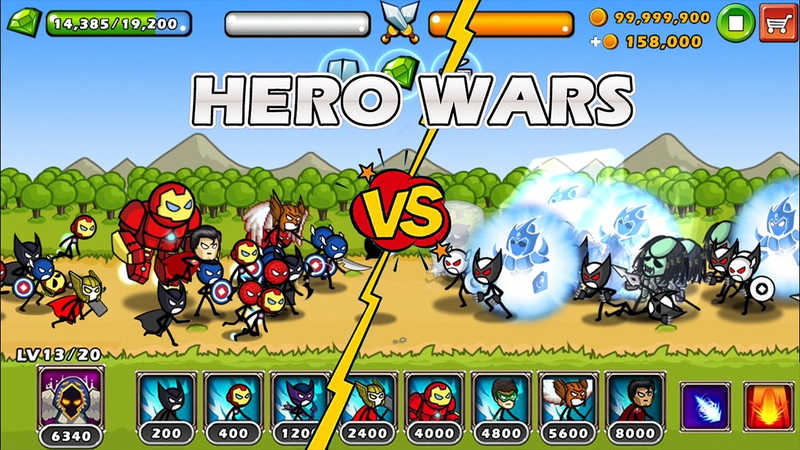 Ӣۑ(zhn)˷(ni)ُƽ棨HERO WARS Super Stickman1.1.0°؈D3