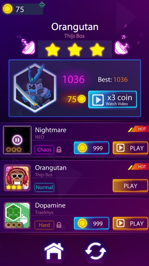 EDM Blade Dancer(EDM刃之舞无限金币破解版)1.02去广告版截图2