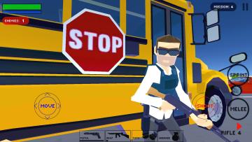 Polygon Cover Shooter: City Police Vs. Mob War(掩护射击无限子弹版)截图1