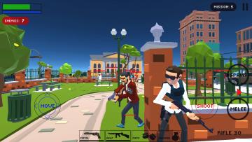 Polygon Cover Shooter: City Police Vs. Mob War(掩护射击无限子弹版)截图2