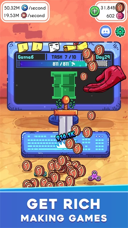WorkIDLE(游戏开发大亨破解版无限金币)0.12.0内购版截图1