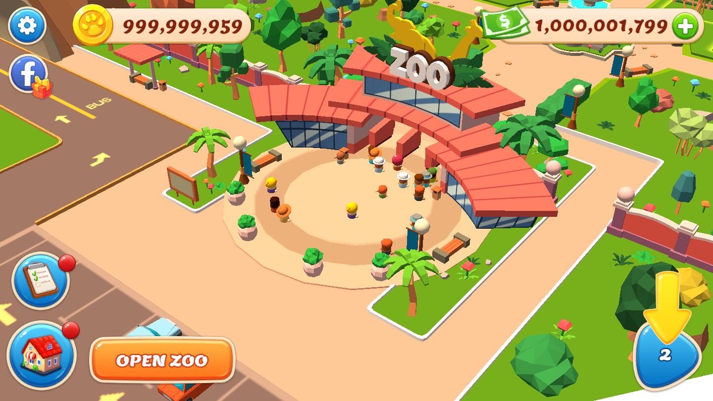 动物园瓷砖动物园规划师无限金币钞票破解版1.06.5038内购版截图2