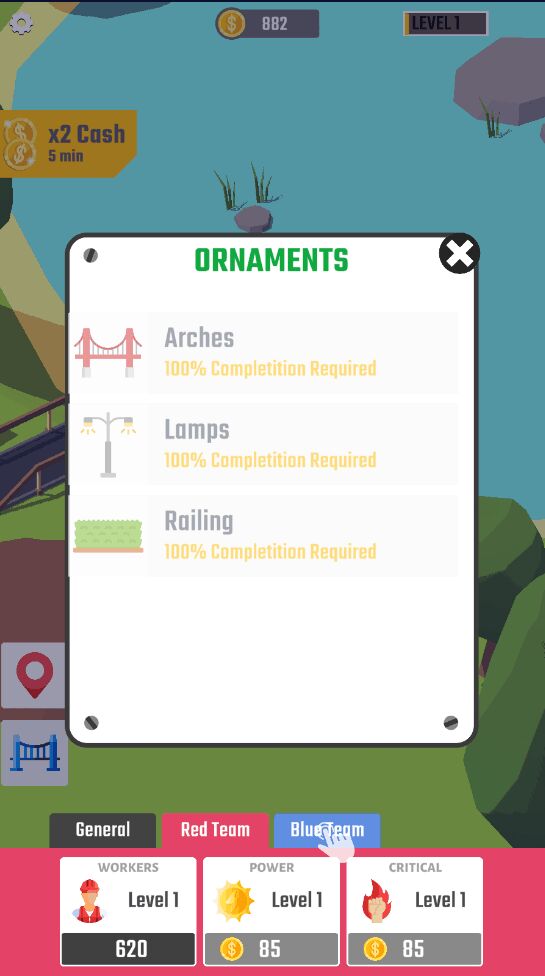 Bridge Building Idle(空闲建桥单机版)1.6最新版截图1