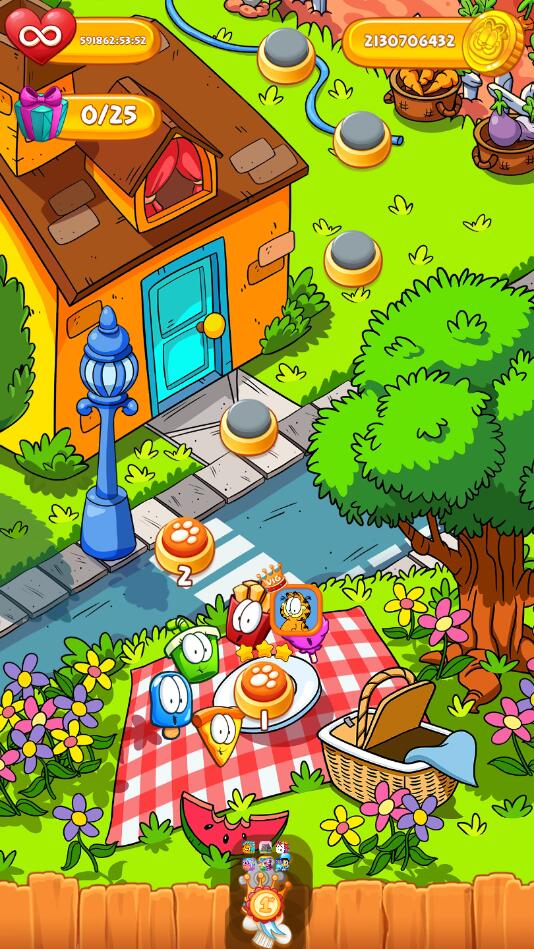 加菲猫小吃时间(大量金币生命)1.22.1破解版截图1