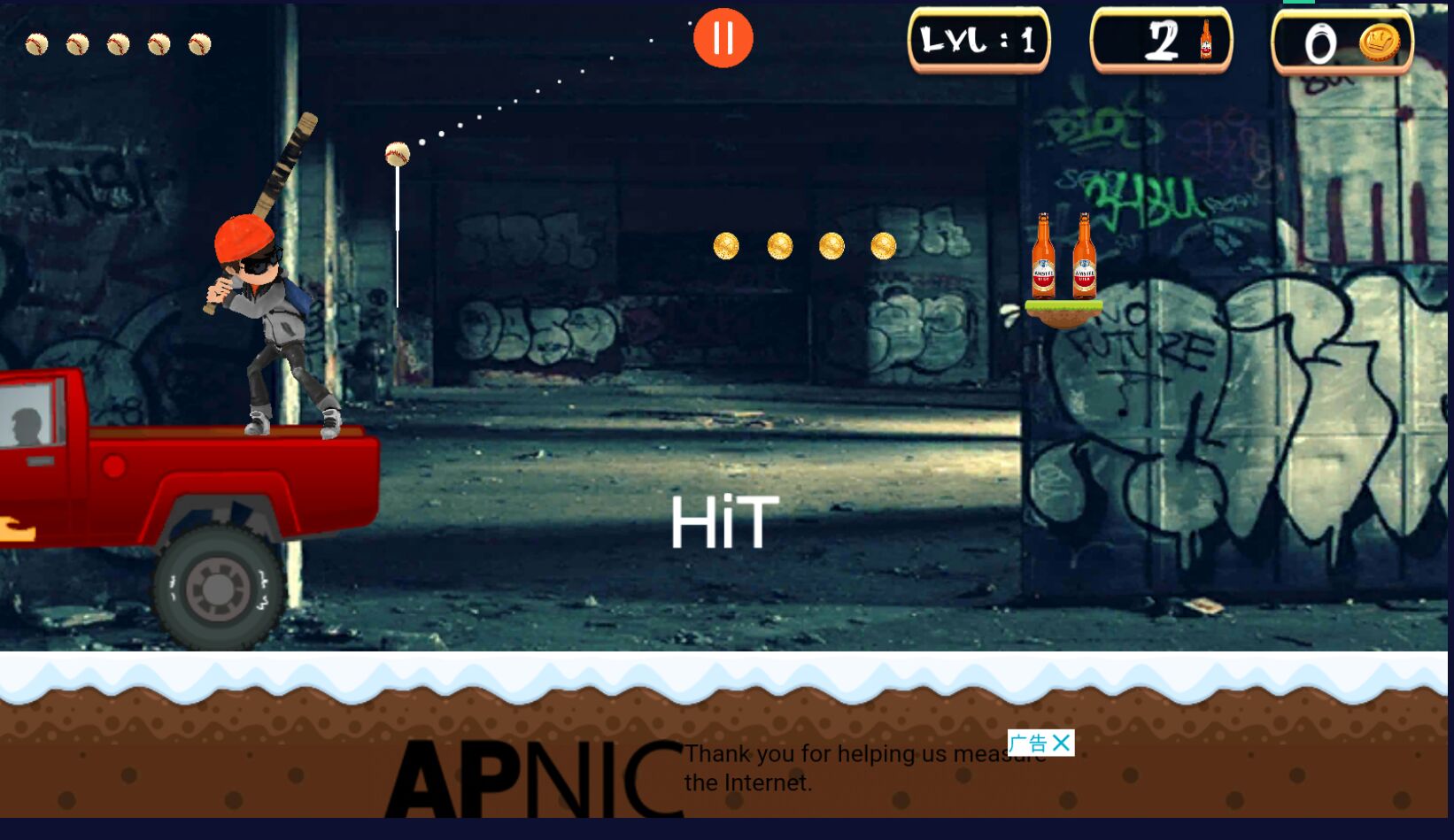 Hit & Knockdown Bottles 2D(击倒瓶子射手2)砸球安卓版0.1最新版截图0