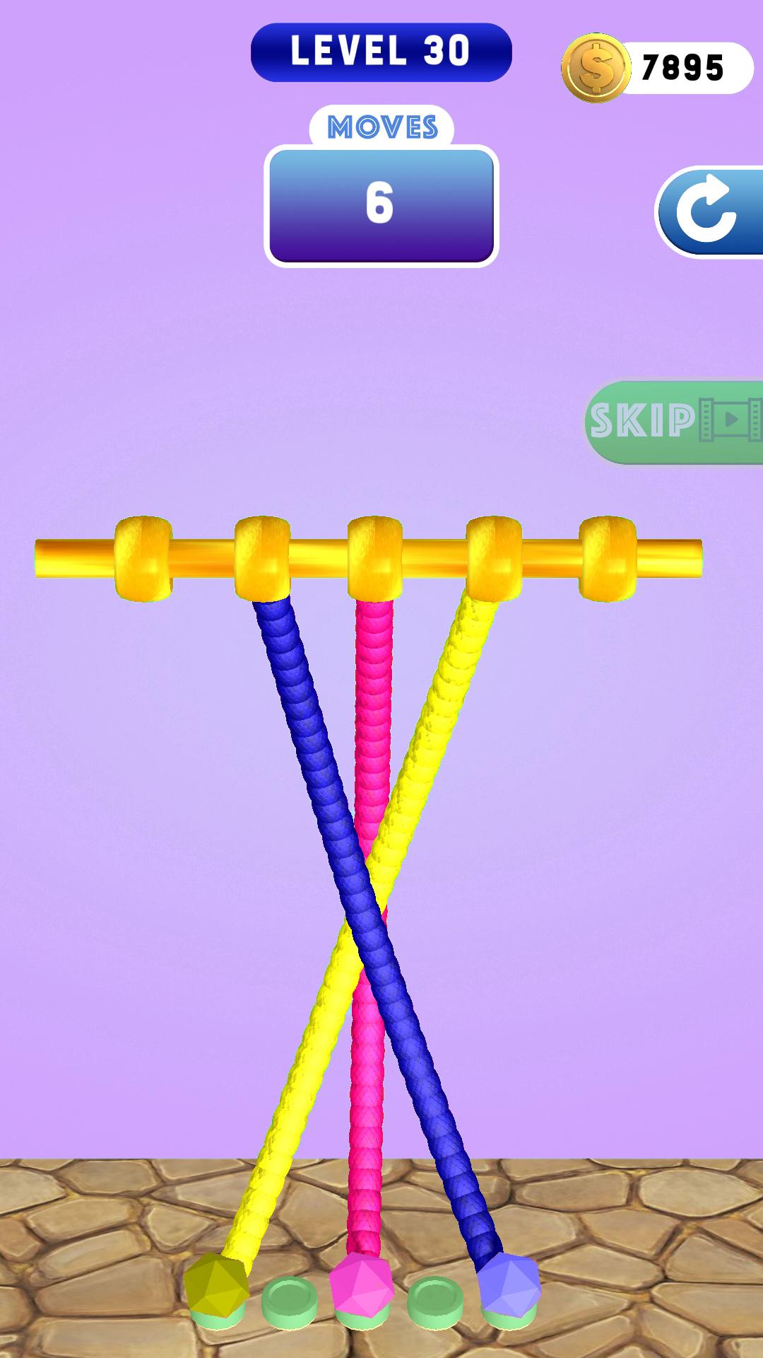 Untangle Rope 3D(解缠绳3D无限金币版)0.8破解版截图2