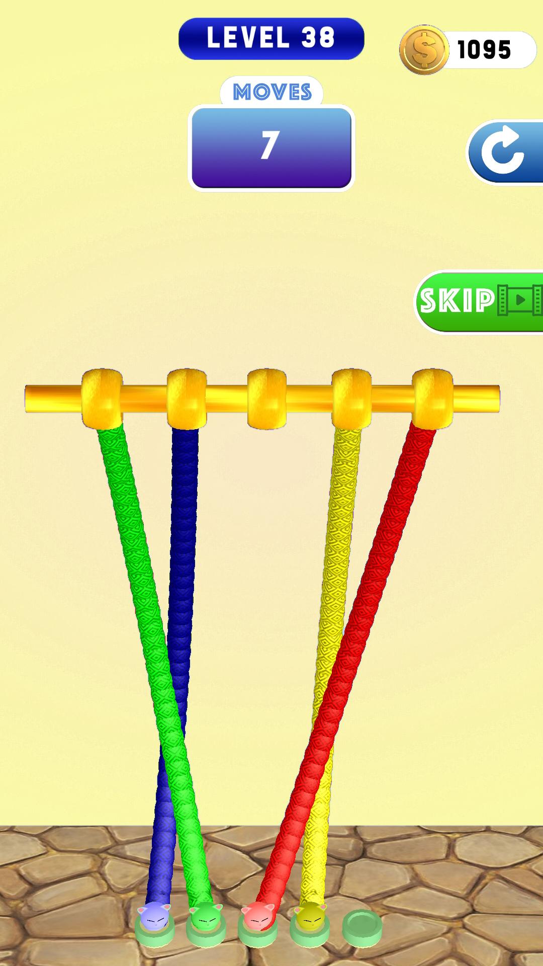 Untangle Rope 3D(解缠绳3D无限金币版)0.8破解版截图1