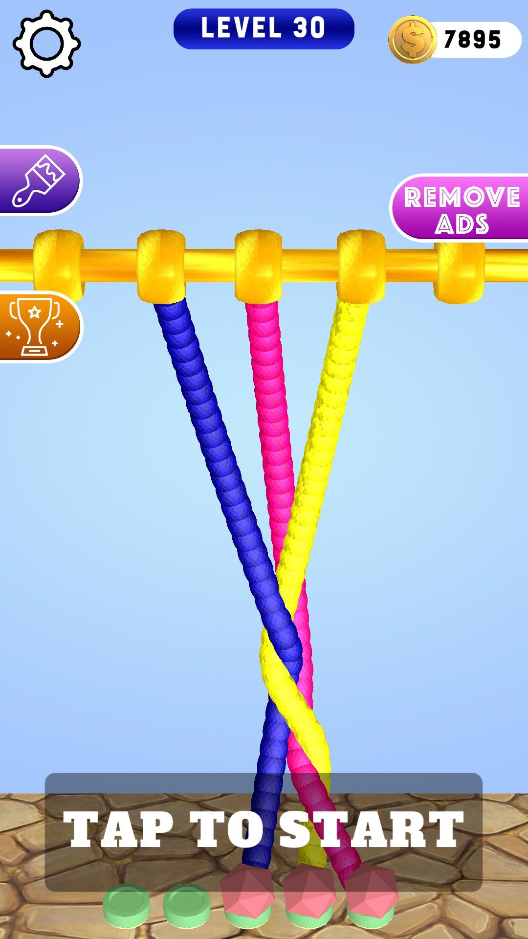 Untangle Rope 3D(解缠绳3D无限金币版)0.8破解版截图0