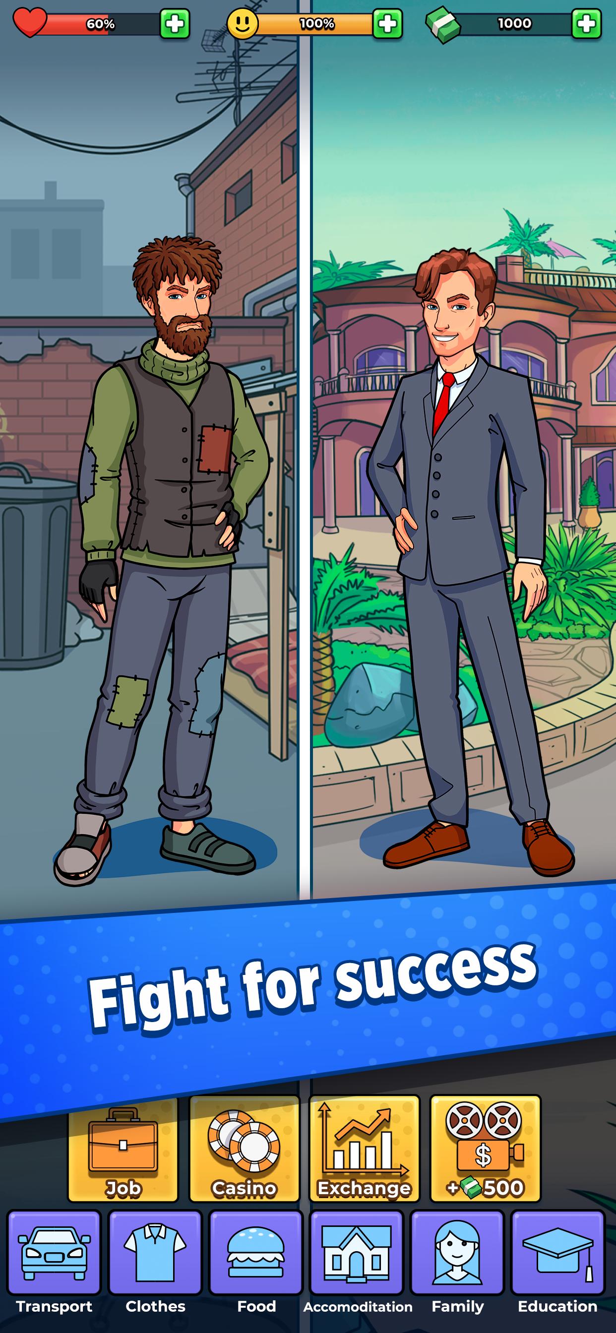 流浪汉生活商业模拟器官方版(Vida de Mendigo: Simulator de Negócios & Magnata)1.12最新版截图0