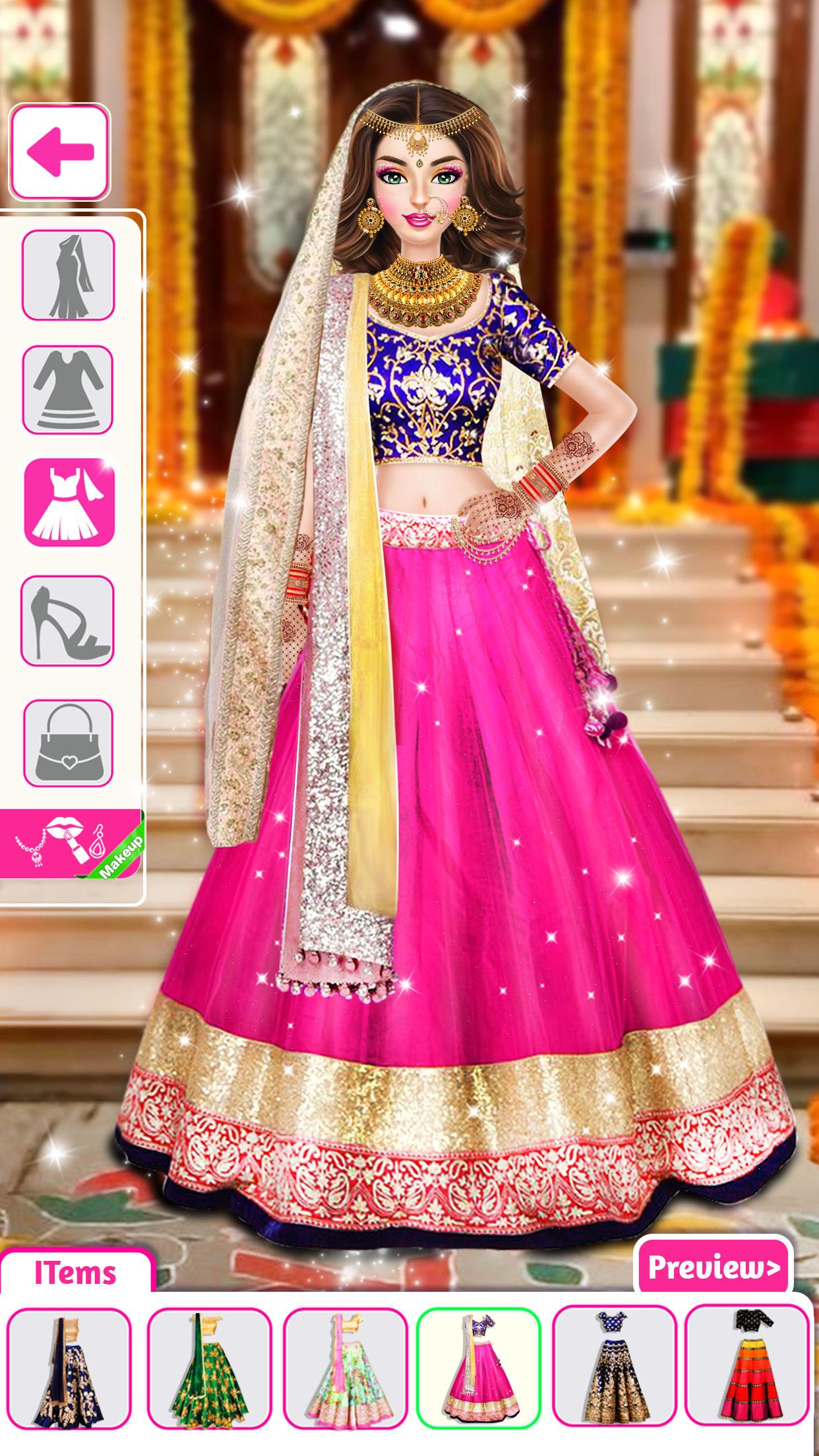 Indian Wedding DressUp Games(印度婚礼设计师破解版)0.3最新版截图2