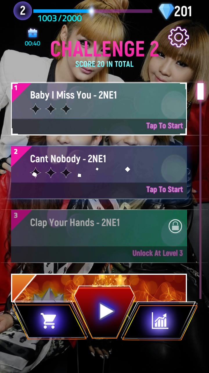 双跑道无限连击破解版(2NE1 Rush Infinity-Kpop EDM Game)1.0最新版截图3