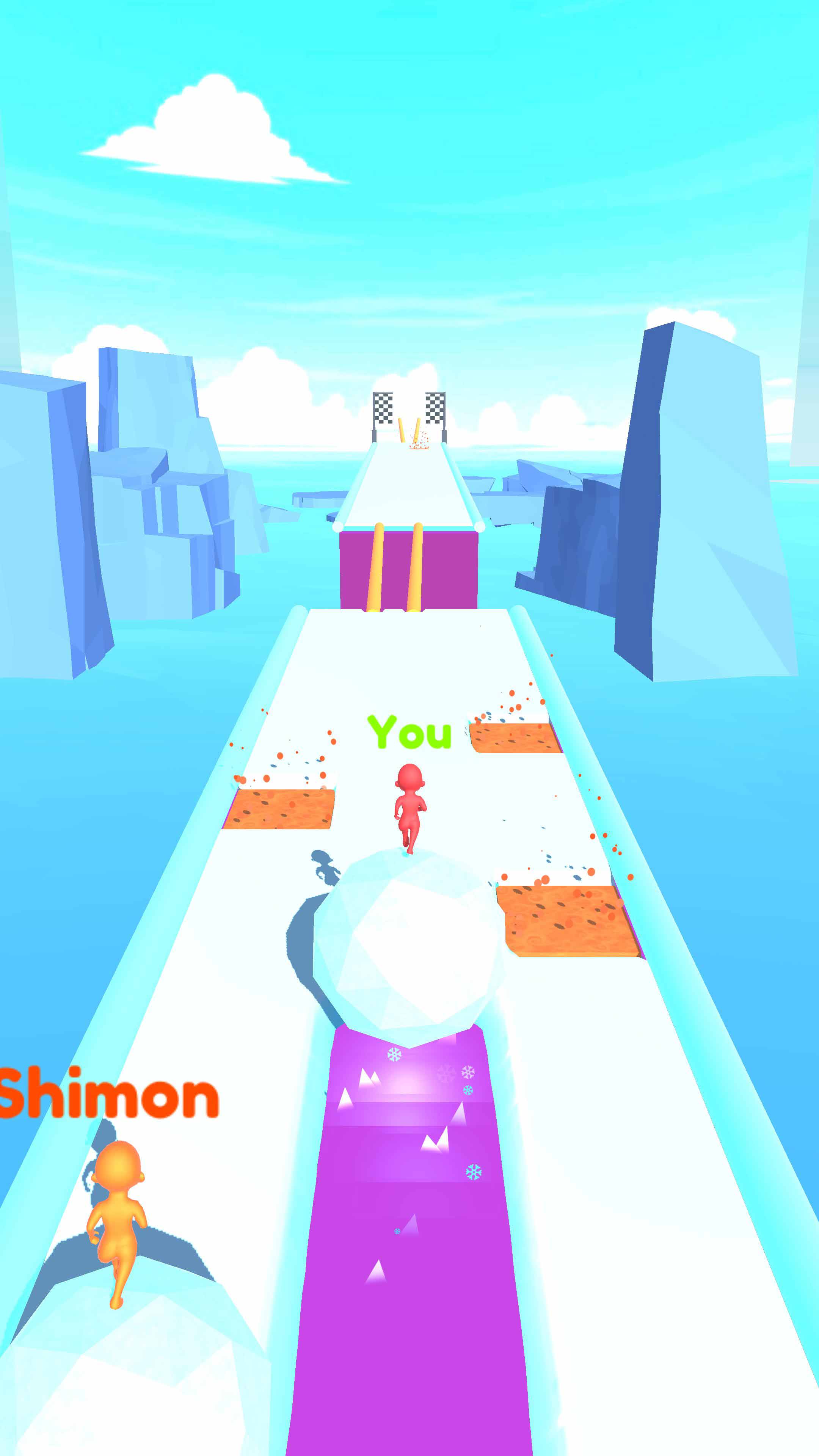 雪地滚球破解版(Snow Rails.io)1.0.0最新版截图0