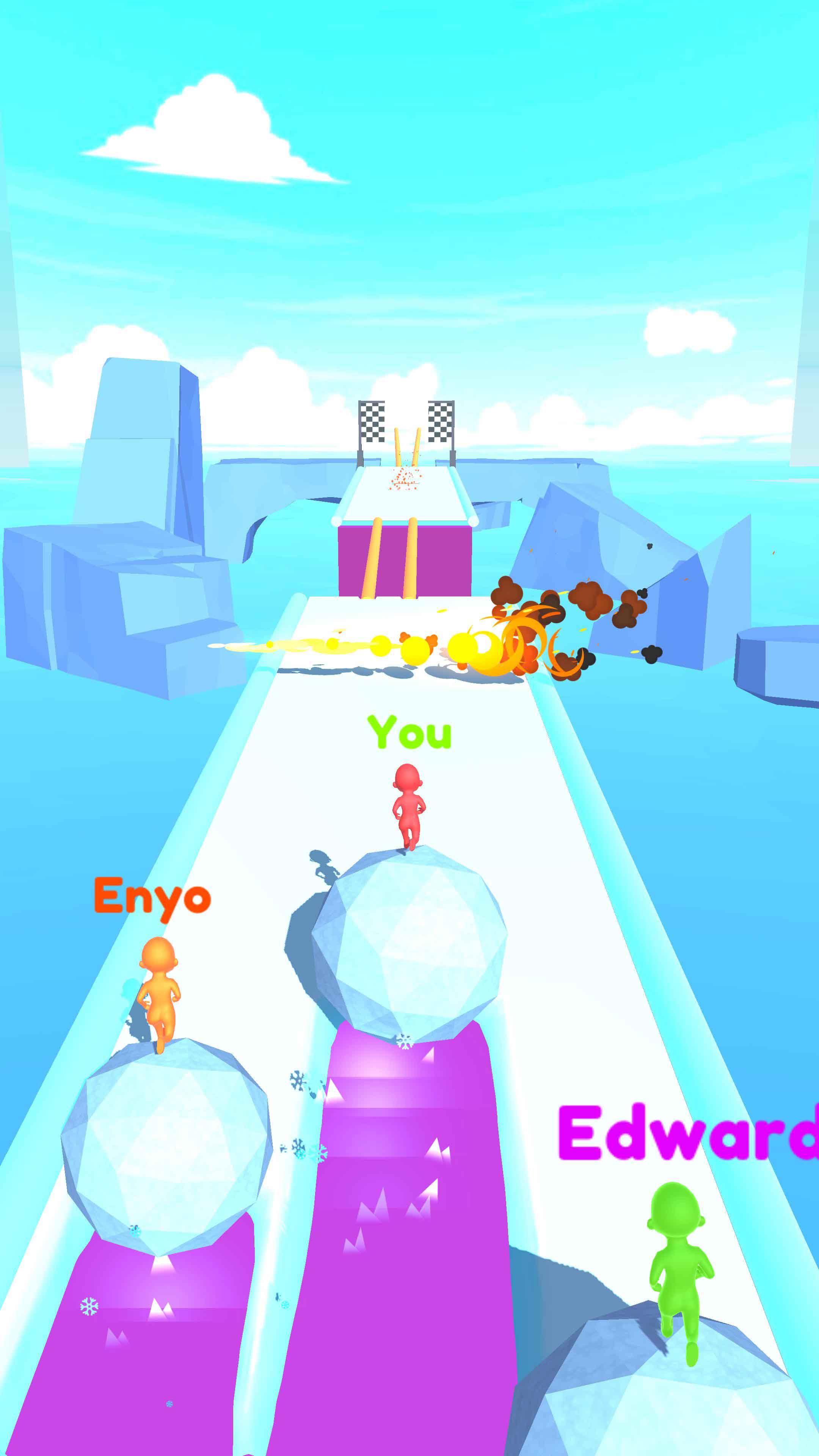 雪地滚球破解版(Snow Rails.io)1.0.0最新版截图1