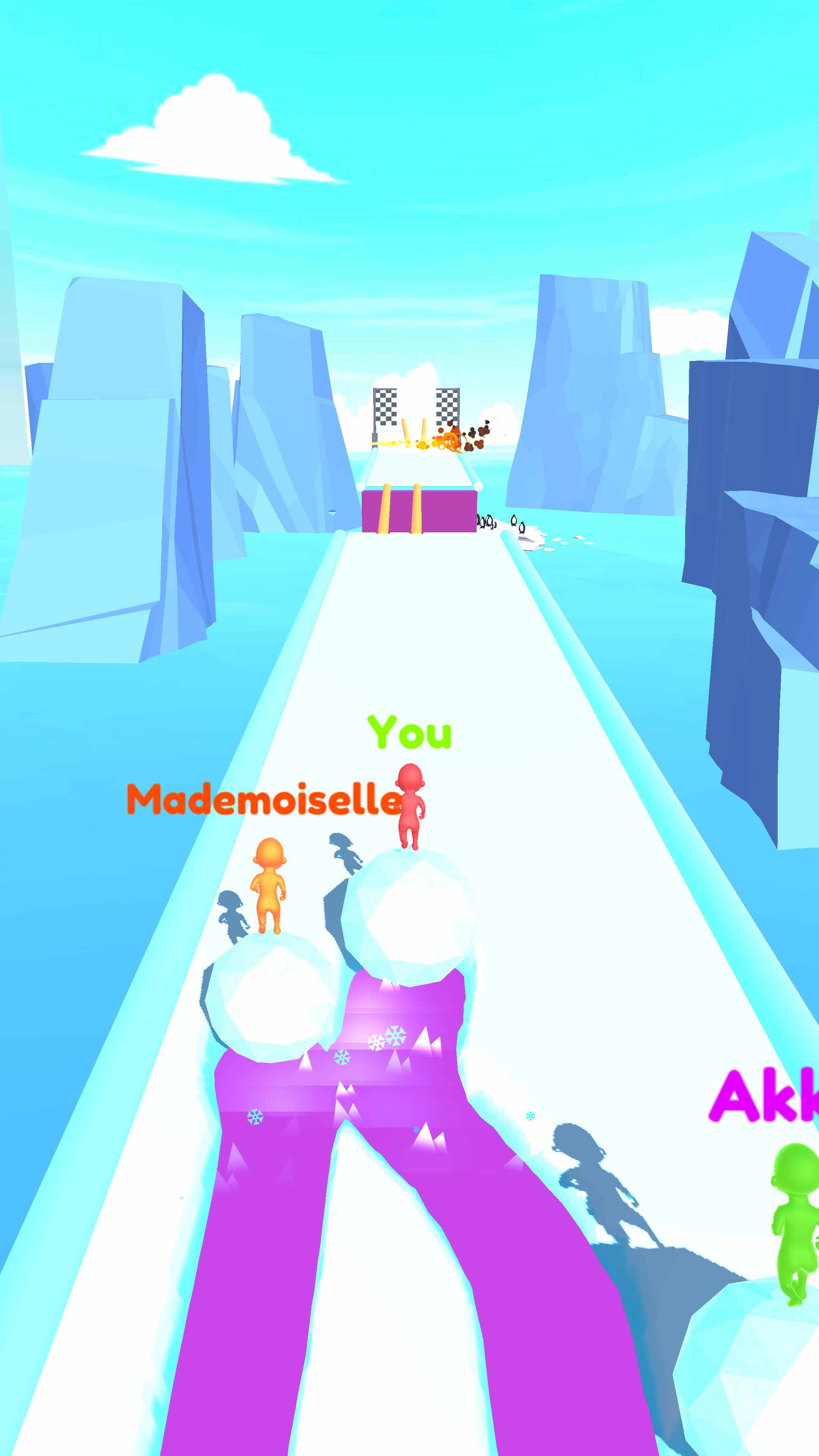 雪地滚球破解版(Snow Rails.io)1.0.0最新版截图3