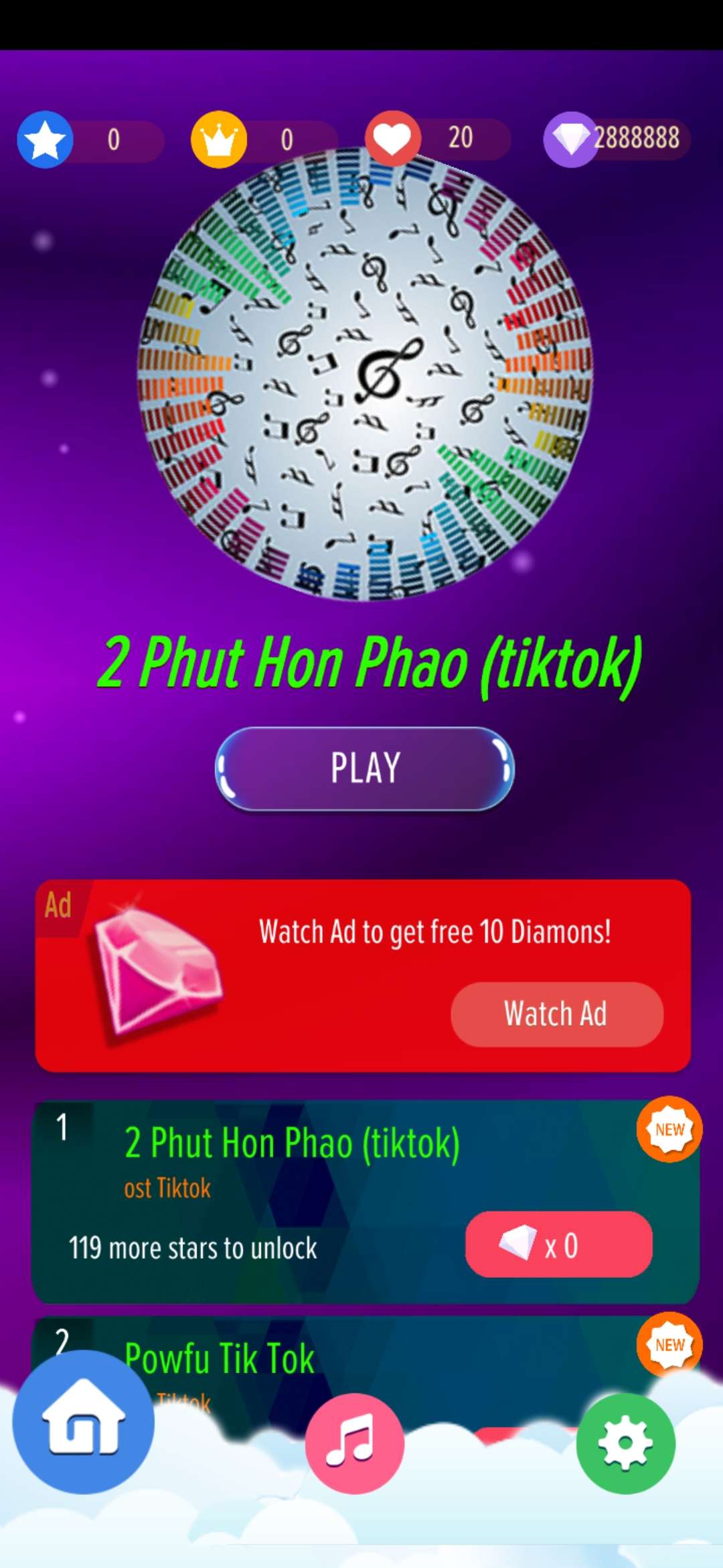 旋律音乐钢琴2无限钻石破解版1.0安卓版截图2