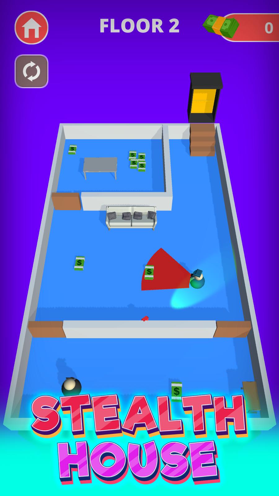 Stealth House Sneak(潜入隐形屋无限钻石破解版)2.2安卓版截图2