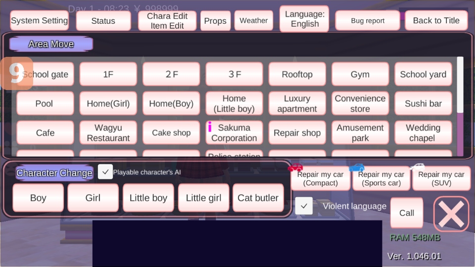樱花校园模拟器破解版无限金币(SAKURA SchoolSimulator)1.046.01安卓版截图3