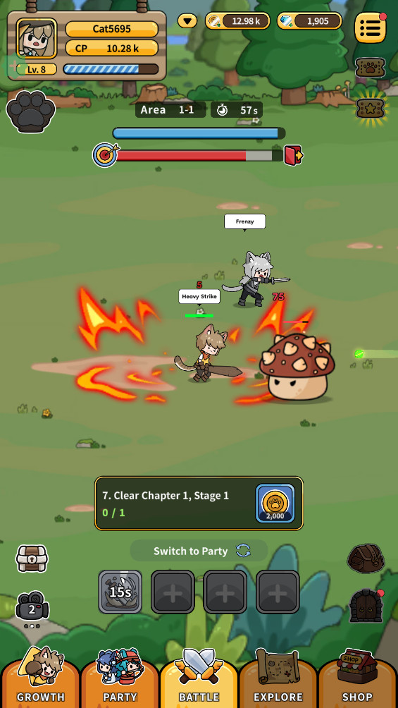 èè˵°(Cat Legends - Idle RPG)1.1.25׿ͼ1