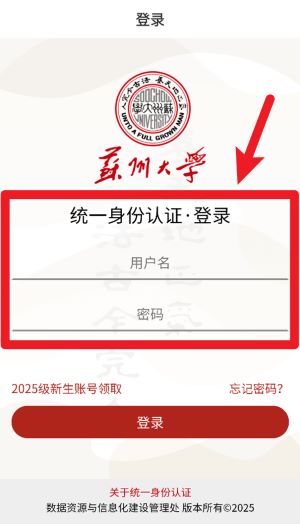 云中苏大账号找回登录页面