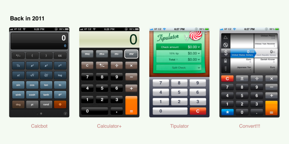 CalcuTray计算器与同类软件对比界面