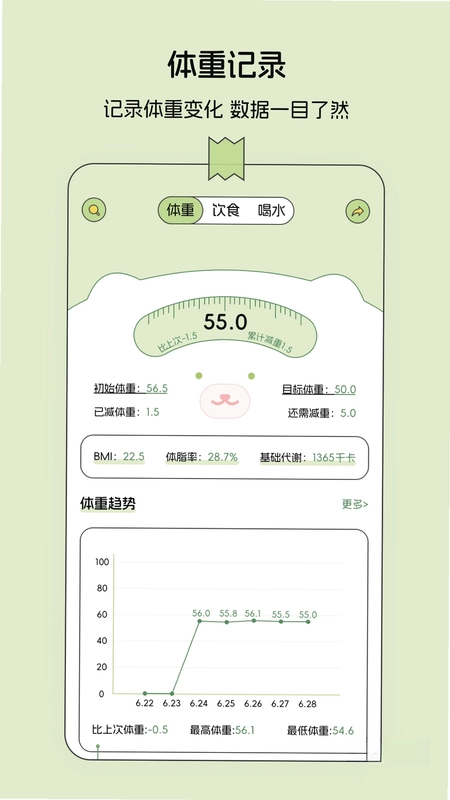 减肥打卡记录便签预览图