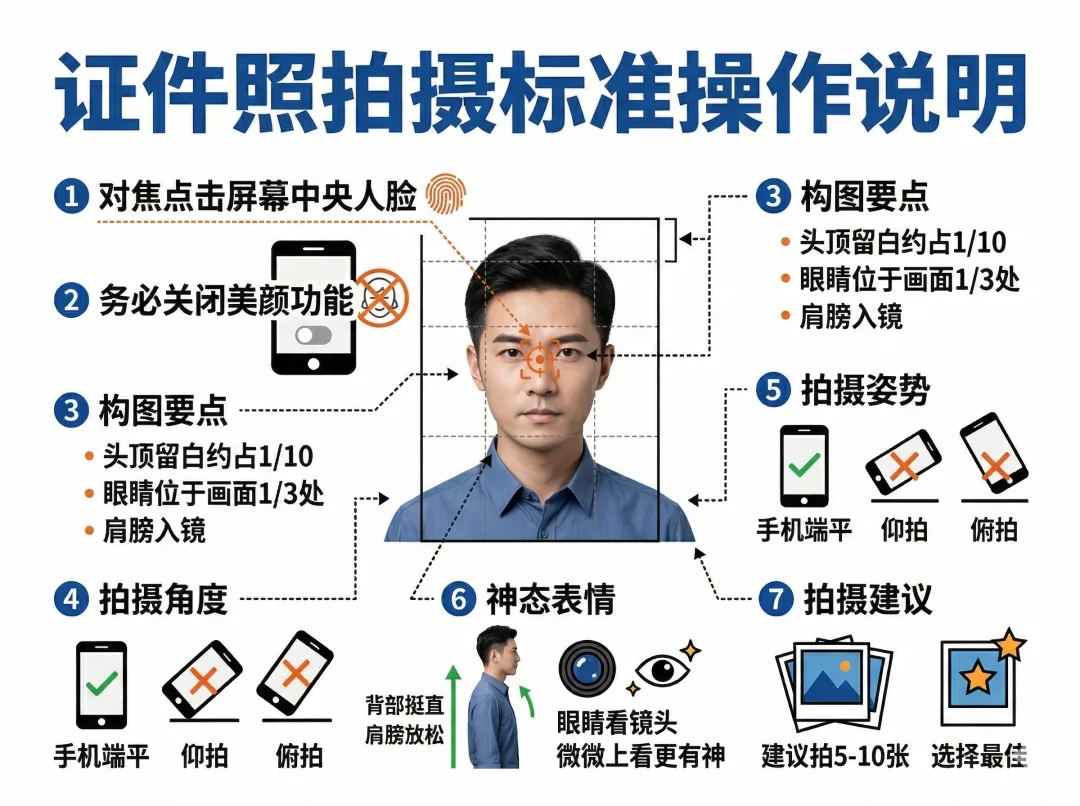 雪梨证件照怎么拍好看2026最新教程全流程实拍对比图