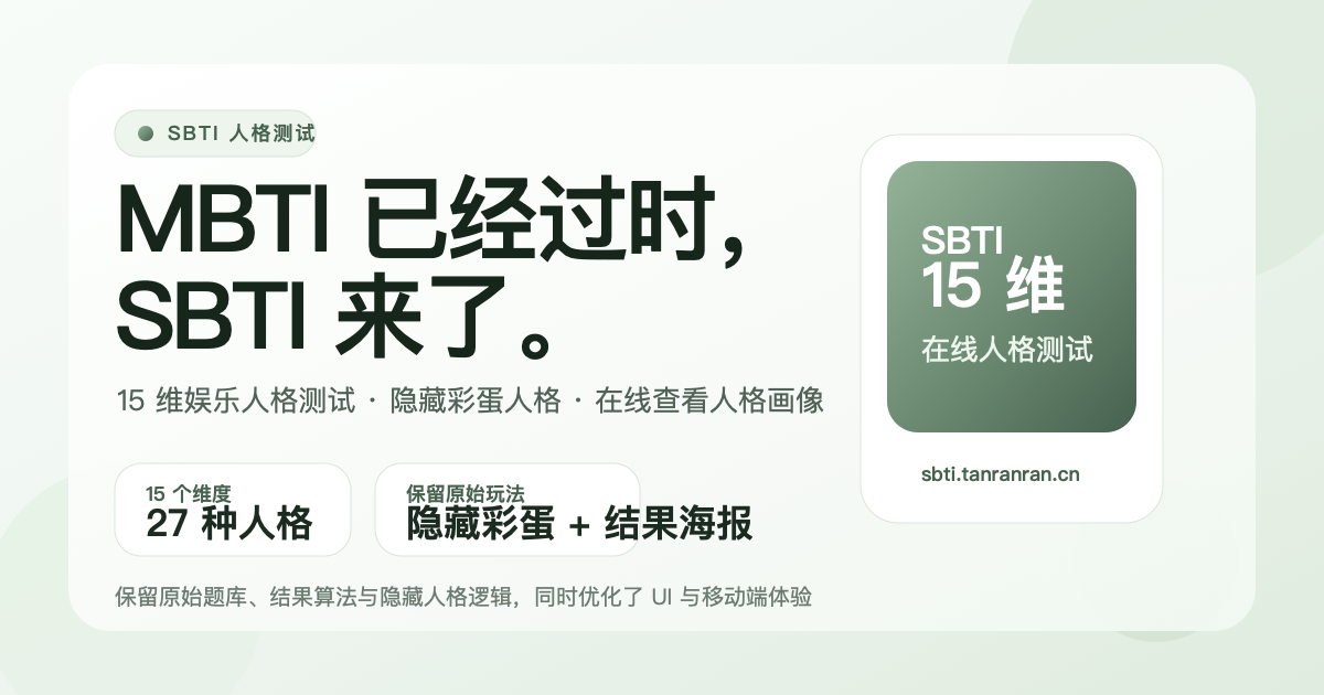 sbti人格测试题目类型截图