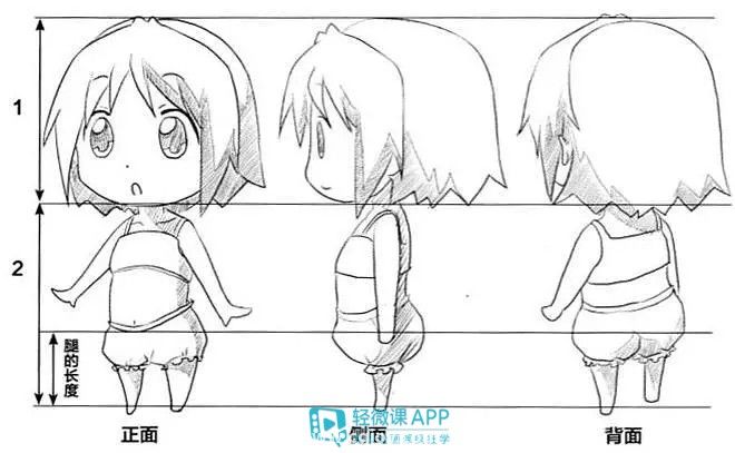 萌布形象头部身体比例参考图