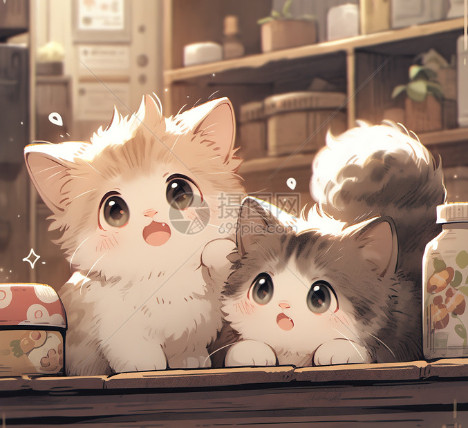 萌布形象和Q版萌猫对比图
