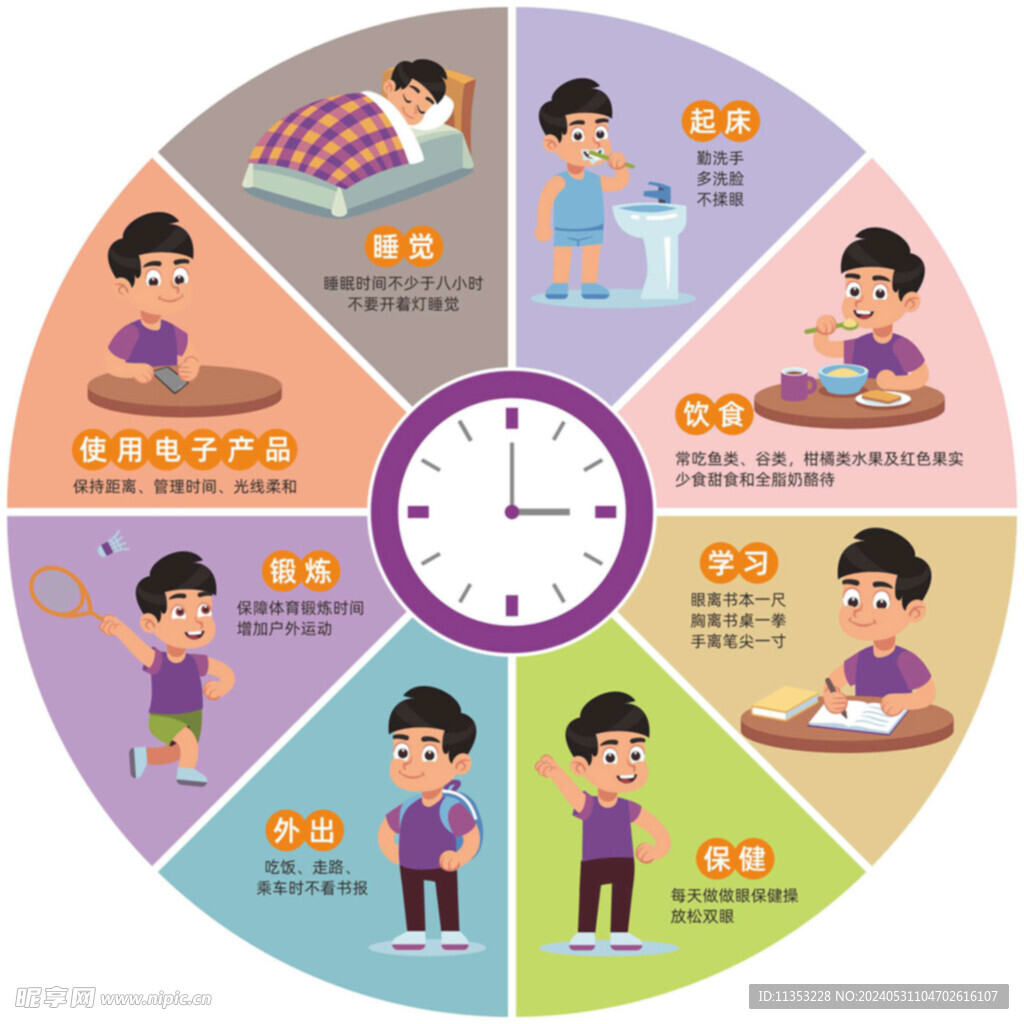 活力悠护眼搭配作息调整的活力悠长计划图