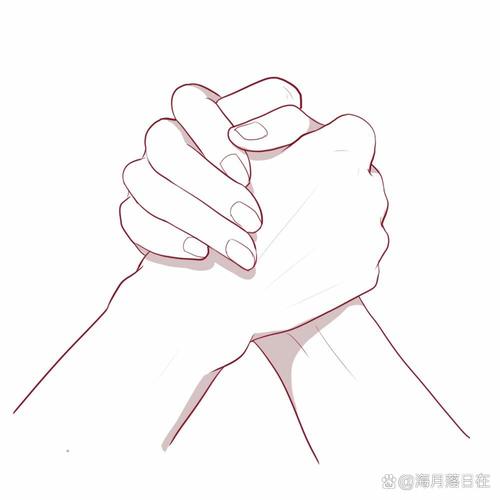 靠近怎么画 简笔画两只手靠近配图