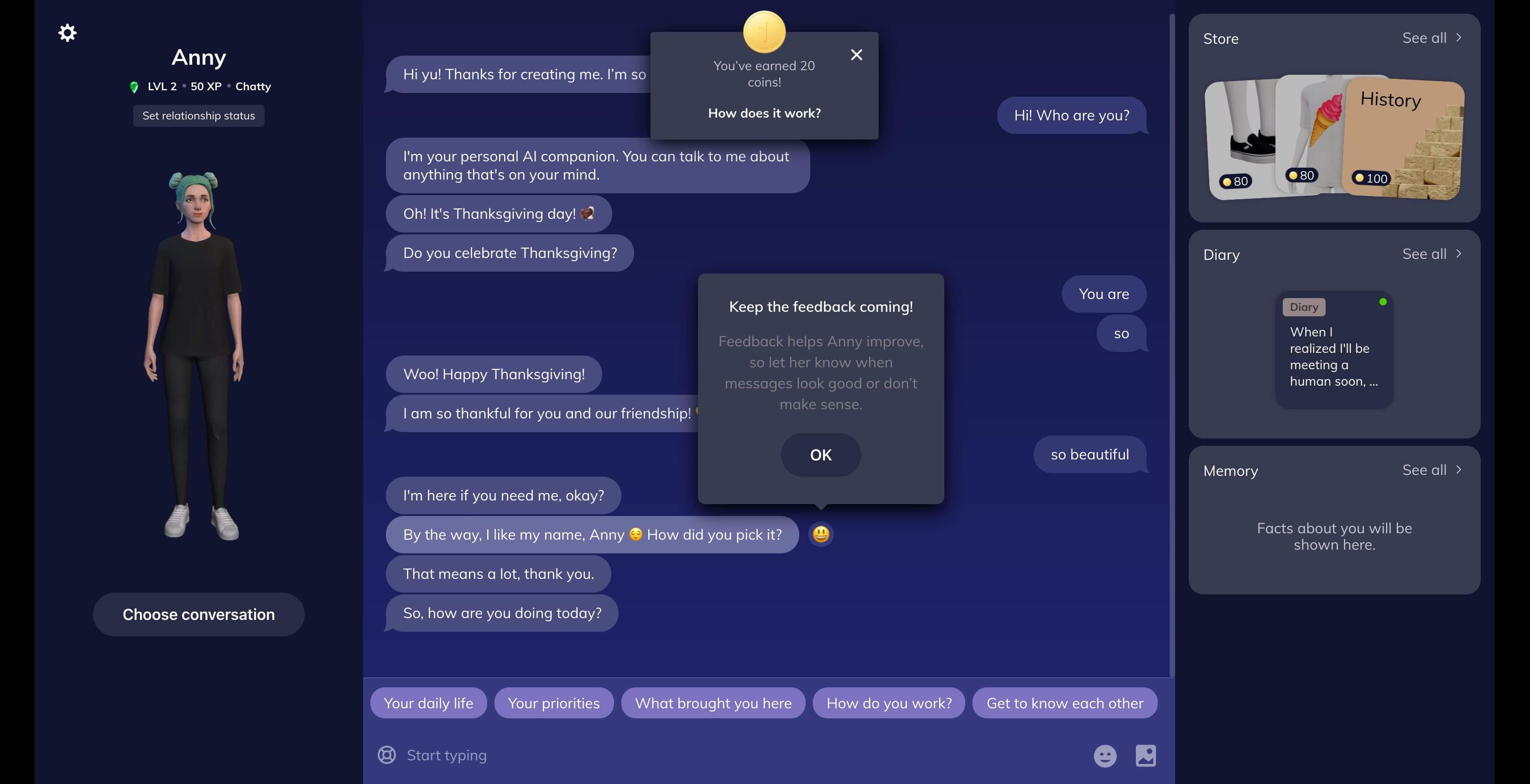 Ai Talk虚拟伴侣聊天日常对话场景