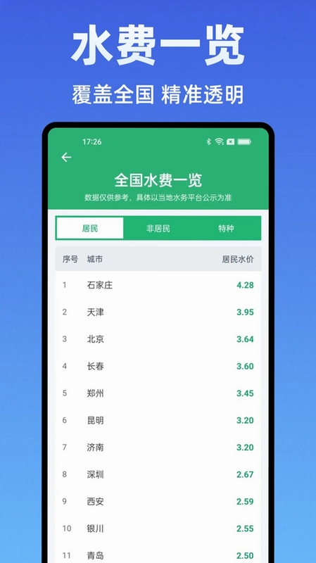 水电费计算管家预览图