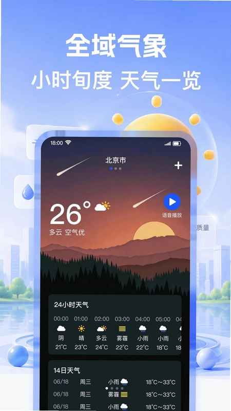 实时天气本地预报预览图