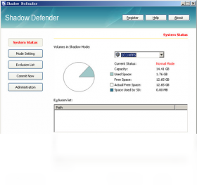 Shadow Defender界面预览