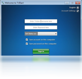 Trillian Astra软件账号注册与登录界面