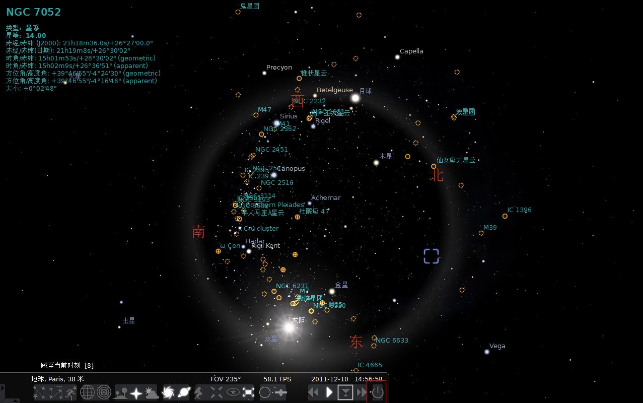 �������Ĺ�Stellarium���������ǿ�ģ��ͼ